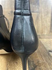 Jimmy Choo “Murphy” Black Leather Ankle Boots Size 8